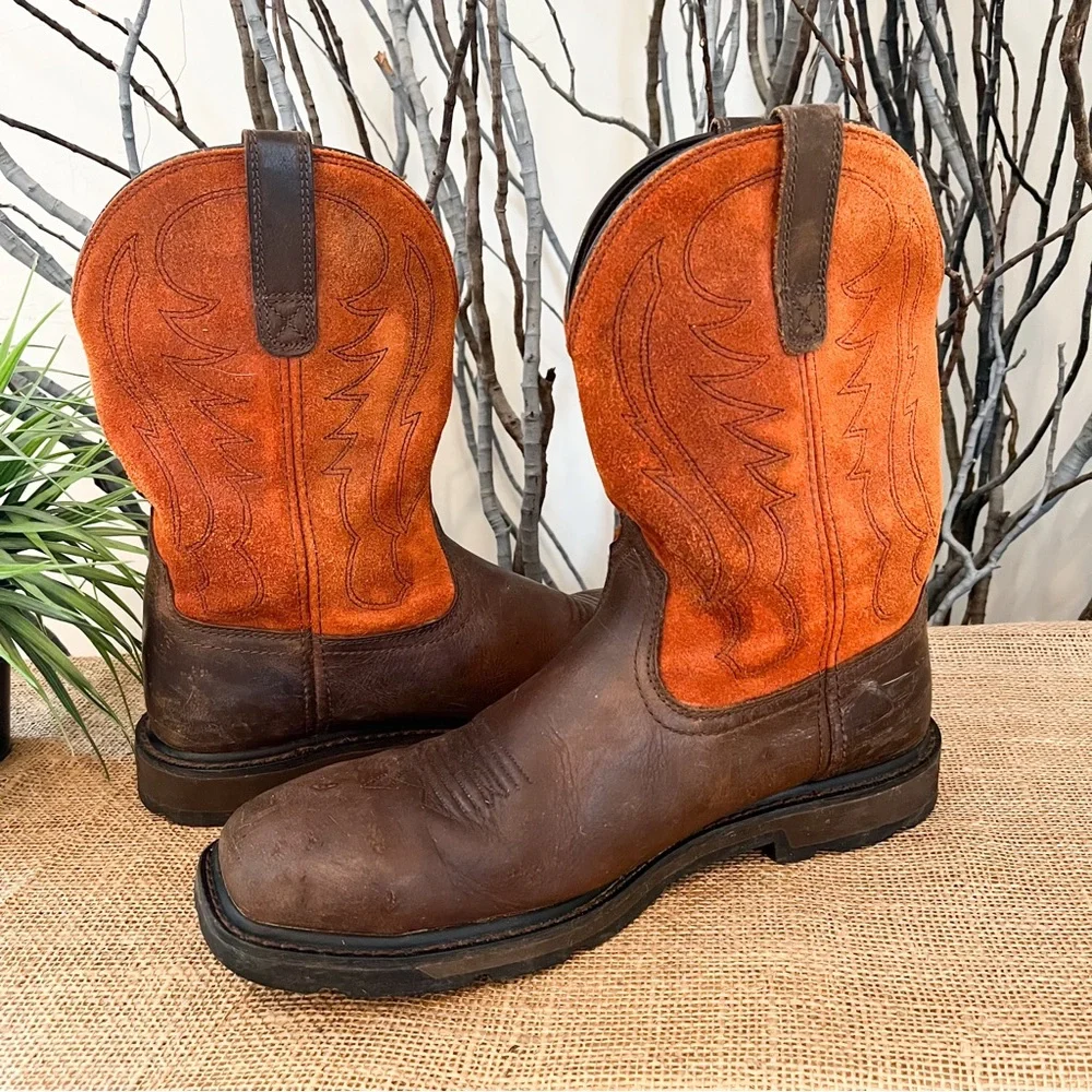 Ariat Men’s Groundbreaker Steel Toe Work Boots Size 12